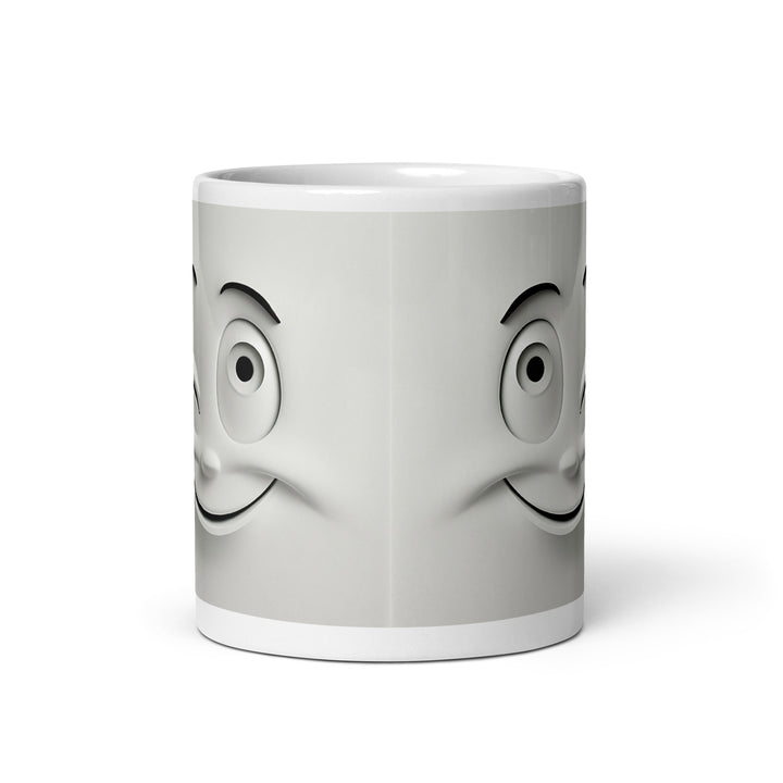 White glossy mug