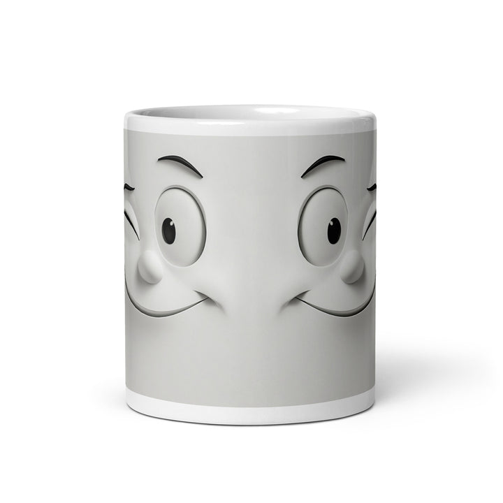 White glossy mug