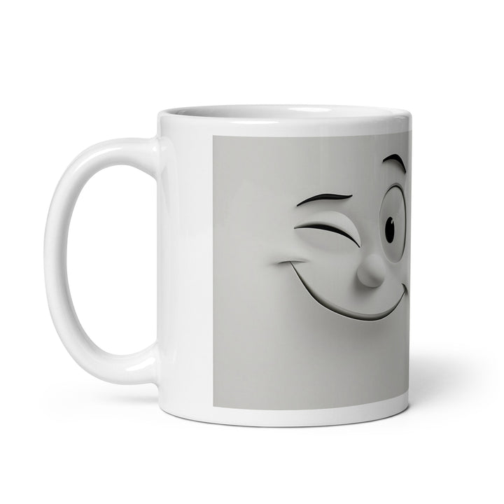 White glossy mug