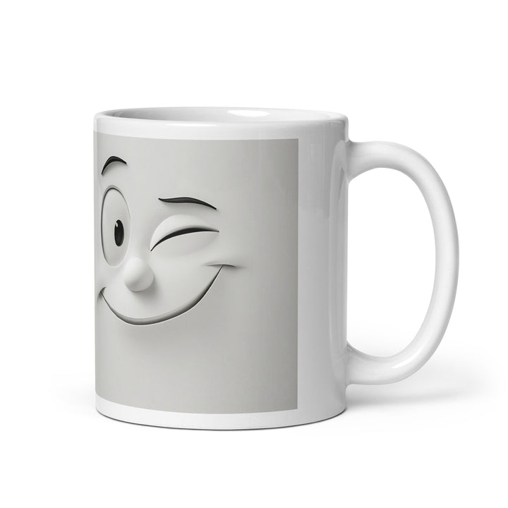 White glossy mug