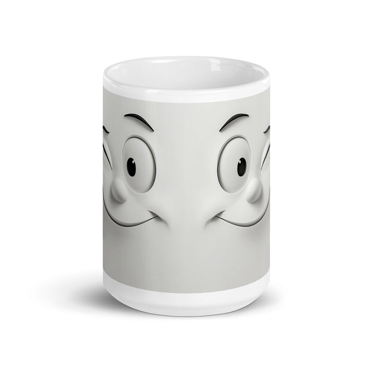 White glossy mug