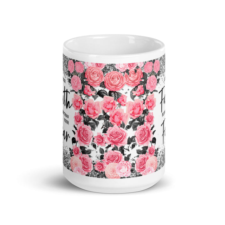 White glossy mug