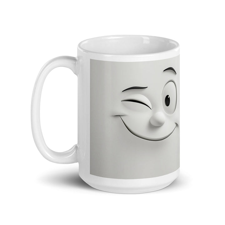 White glossy mug