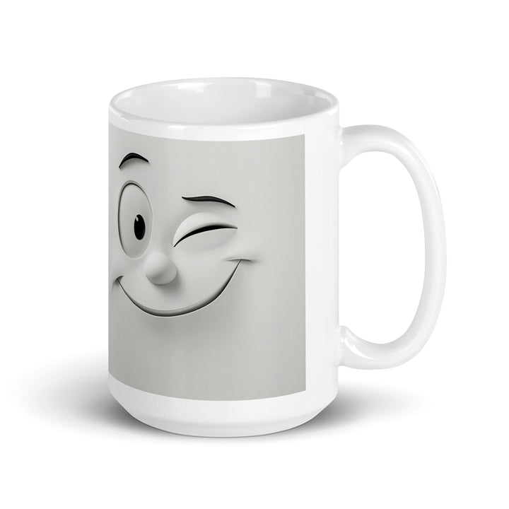 White glossy mug