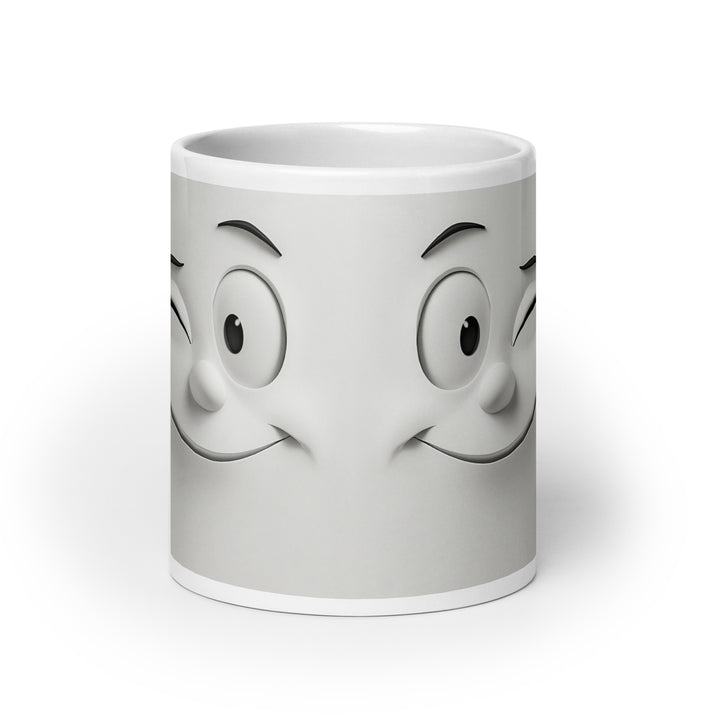 White glossy mug