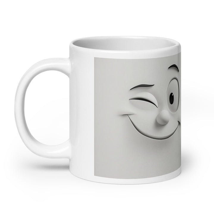 White glossy mug