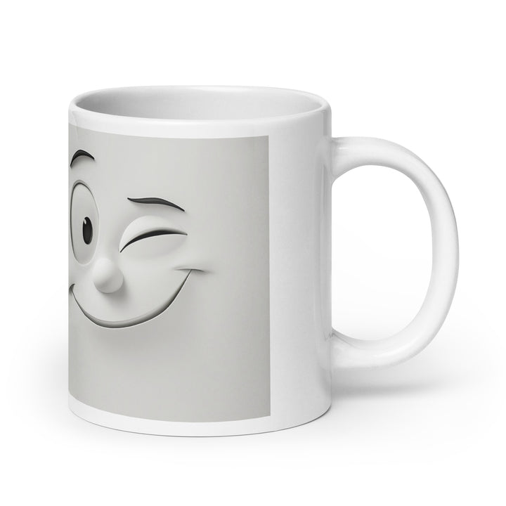 White glossy mug